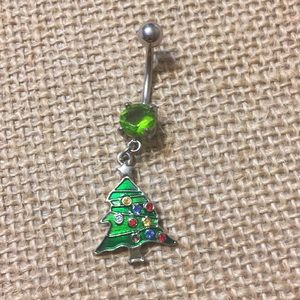 Xmas tree belly ring